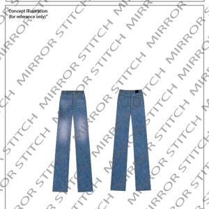 men straight fit mid blue basic 5 pkt